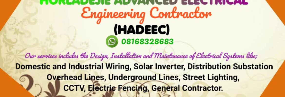 Horladejie Advanced Electrical Engineering Contractor (HADEEC)