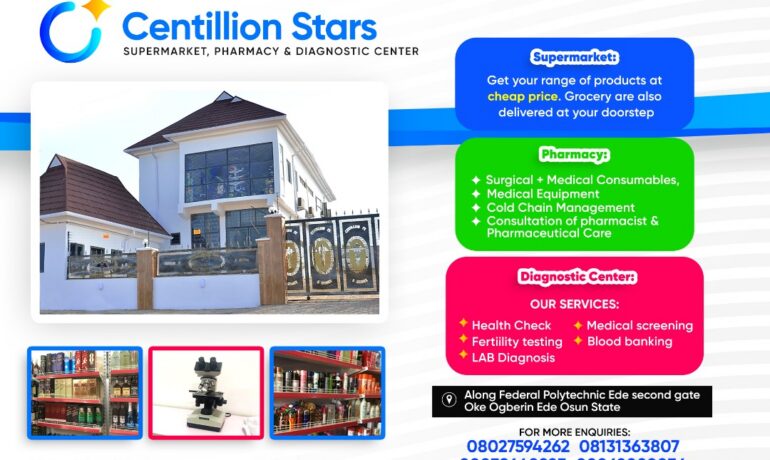 Centillion Stars Pharmacy, Lab and Supermarket