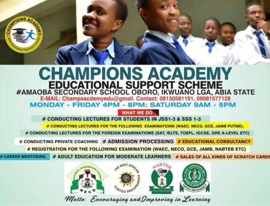 Champions Academy Educational Support Scheme