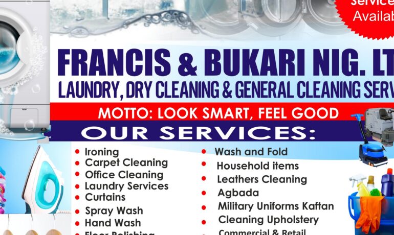 Francis & Bukari Nigeria Limited Laundry, Dry Cleaning & General Cleaning Service
