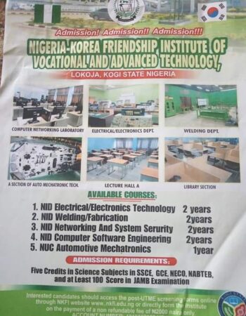 Nigeria-Korea Friendship Institute of Professional and Advanced Technology, Lokoja, Nigeria