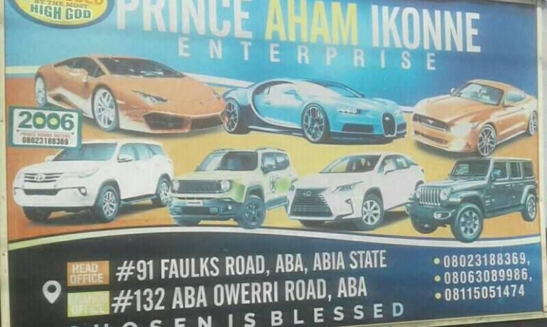 Prince AHAM Ikonne Enterprise -Car Dealership and Real Estate Services 