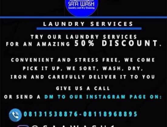 Sa’a Wash Laundry and Dry Cleaning Services