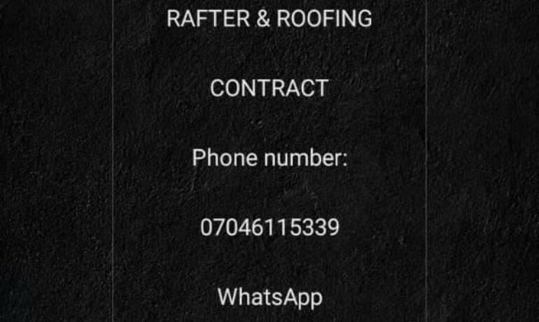 Majhih, Carpenters, Rafters & Roofings Contract