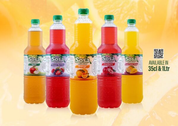 Sosa Fruit Drink (Large) 6 BOTTLES - 1L EACH
