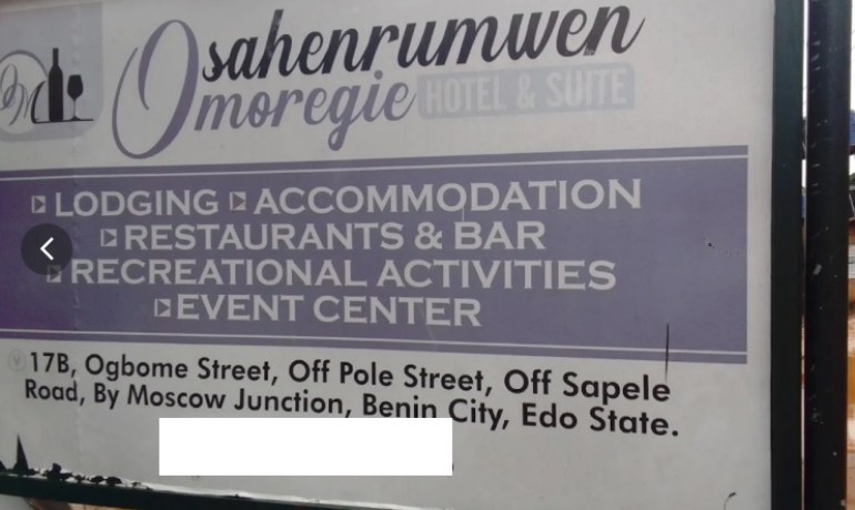 Osahenrumwen Omoregie HOTEL & SUITE