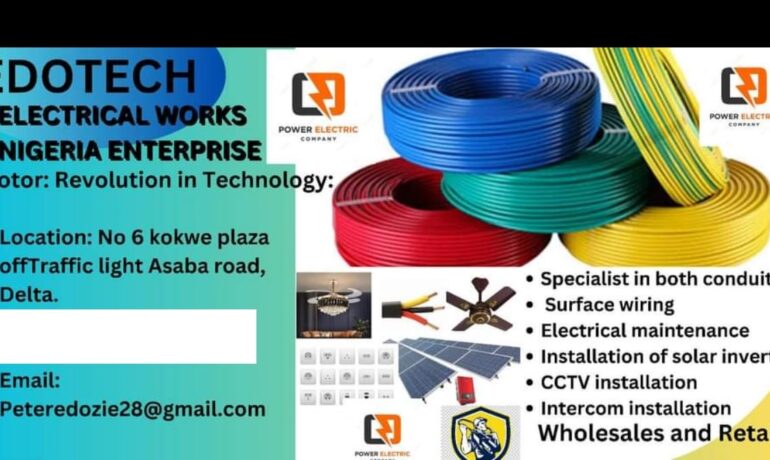 EDOTECH ELECTRICAL WORKS NIGERIA ENTERPRISE