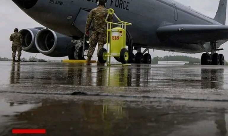 US Air Force Refueling Tanker Five Crew Members Crashes Over Iraq 